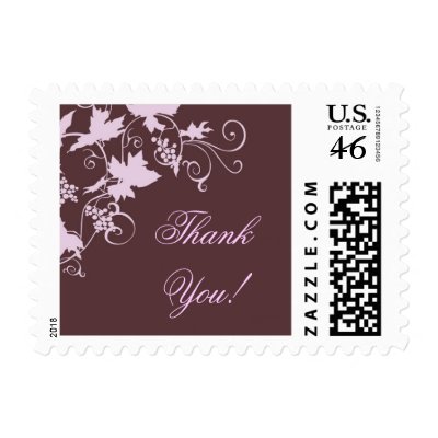 Elegant Vineyard Thank You Postage Stamp