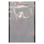 Elegant Vintage Beauty and the Black Stallion Stat Customized Stationery