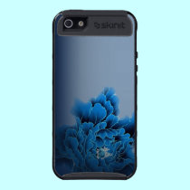 elegant vintage beige floral blue Paeonia swirls skinit case