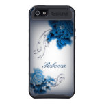 elegant vintage Blue Paeonia floral customizable Covers For iPhone 5