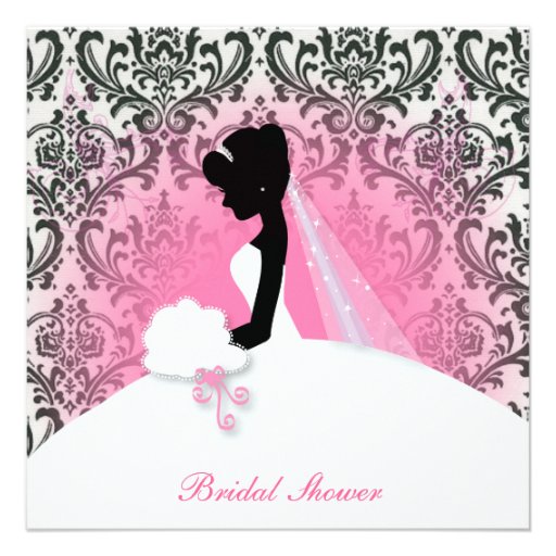 Elegant Vintage Bridal Shower Invitation (front side)