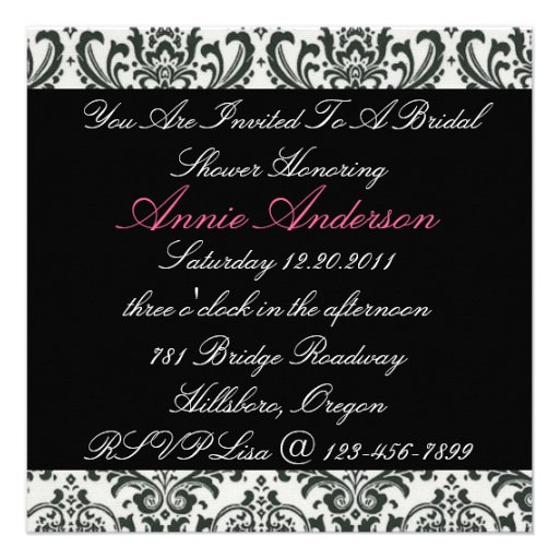 Elegant Vintage Bridal Shower Invitation