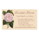 Elegant Vintage Camellia Gardener or Florist Business Card Template