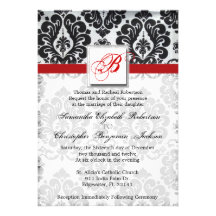 Elegant Vintage Damask Wedding Invite