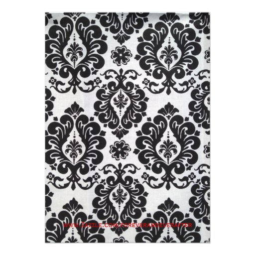 Elegant Vintage Damask Wedding Invite
