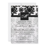 Elegant Vintage Damask Wedding Invite
