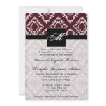 Elegant Vintage Damask Wedding Invite
