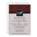 Elegant Vintage Damask Wedding Invite