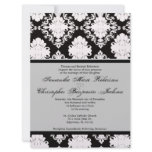 Elegant Vintage Damask Wedding Invite