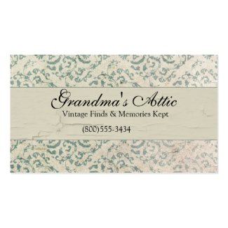 Elegant Vintage Distressed Teal Business Card2 Standard Business Card
