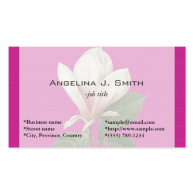 Elegant vintage floral botanical art magnolia business card