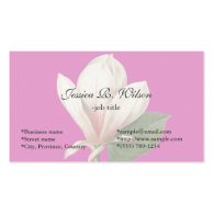 Elegant vintage floral botanical art magnolia business card