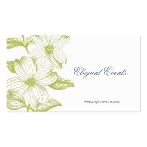 Elegant Vintage Floral Business Cards (back side)