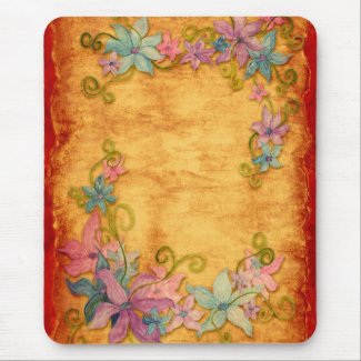 Elegant Vintage Floral Mousepad