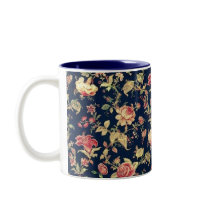 Elegant VIntage Floral Rose Mug