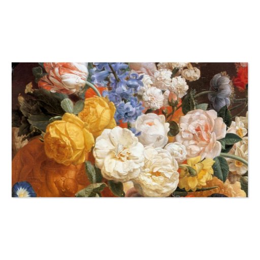Elegant Vintage Floral Rose Pattern Template Business Cards