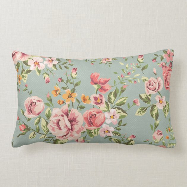 Elegant Vintage Garden Floral Pattern Throw Pillows