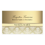 Elegant Vintage Golden Damask Pattern Business Card