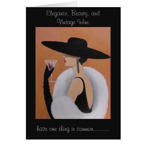 Elegant Vintage Lady Birthday Card Zazzle