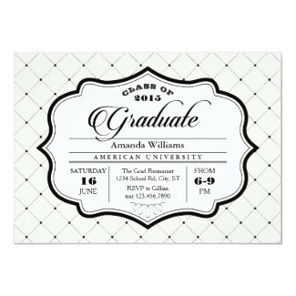 Elegant Vintage Ornate Graduation Invitation