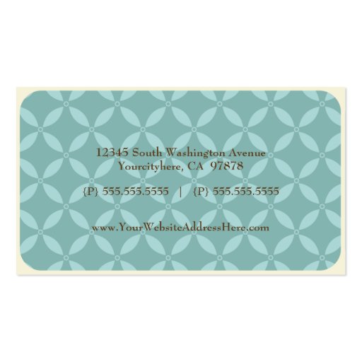 Elegant vintage rose customizable business card (back side)