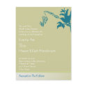 Elegant Vintage SeaBlue Bird Wedding Invitation postcards by samack Elegant Vintage SeaBlue Bird Wedding Invitation postcards
