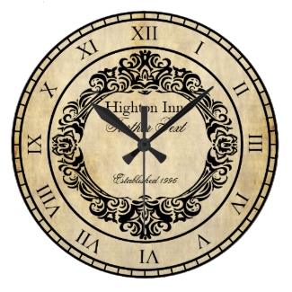 Elegant Vintage Style Personalized Wall Clock