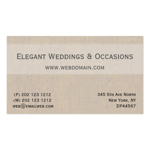 Elegant Vintage Stylish Business Cards (back side)