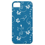 Elegant Vintage Swirly Blue Floral  iPhone Case iPhone 5 Case