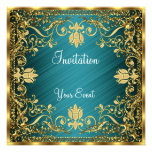 Elegant vintage Teal antique color Invitation
