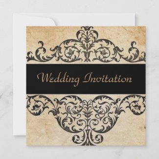 Elegant Vintage Western wedding Invitation