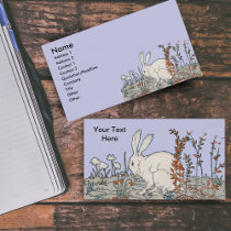 Elegant Vintage White Rabbit business cards