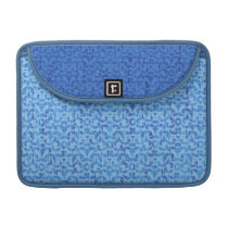 Elegant Watery Seaside Blues Damask macbook sleeves