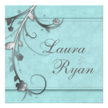 Elegant Wedding 25th Silver Anniversary Floral Announcement
