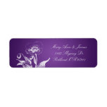 Elegant Wedding Address Poppy Purple Labels