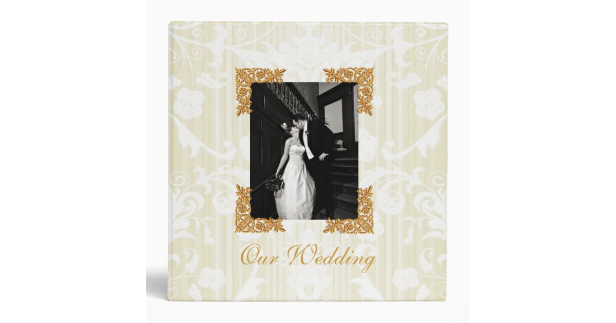 elegant wedding album binder zazzle elegant wedding photo albums