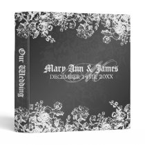 Elegant Wedding Album Victorian Flourish Black binders