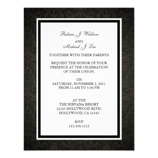 Elegant  Wedding Band Invitations