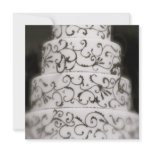 Elegant Wedding Cake - Blank back invitations