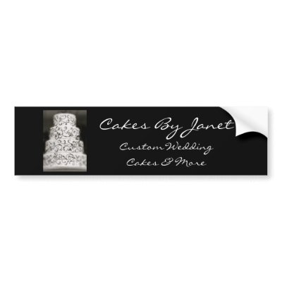 Elegant Wedding Cake bumper stickers