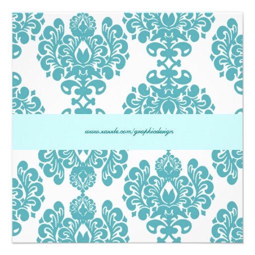 Elegant Wedding Damask Custom Invitations