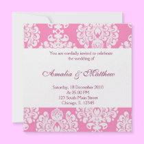 Elegant Wedding Damask invitations