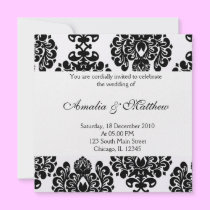 Elegant Wedding Damask invitations