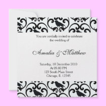 Elegant Wedding Damask invitations