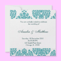 Elegant Wedding Damask invitations