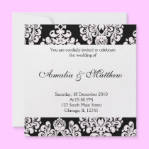 Elegant Wedding Damask invitations