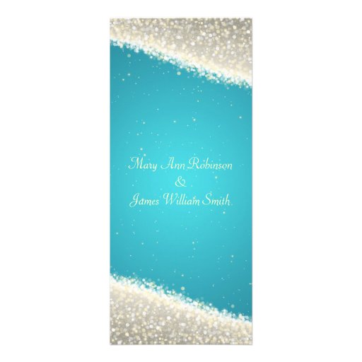 Elegant Wedding Dazzling Sparkles Turquoise Invitations