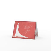 Elegant wedding dress bridal shower thank you card card