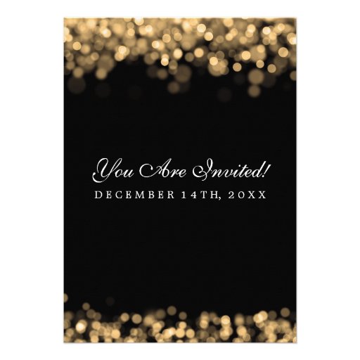 Elegant Wedding Gold Lights Custom Invitation
