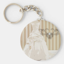 Elegant Wedding Gown Wedding Favor Keychains